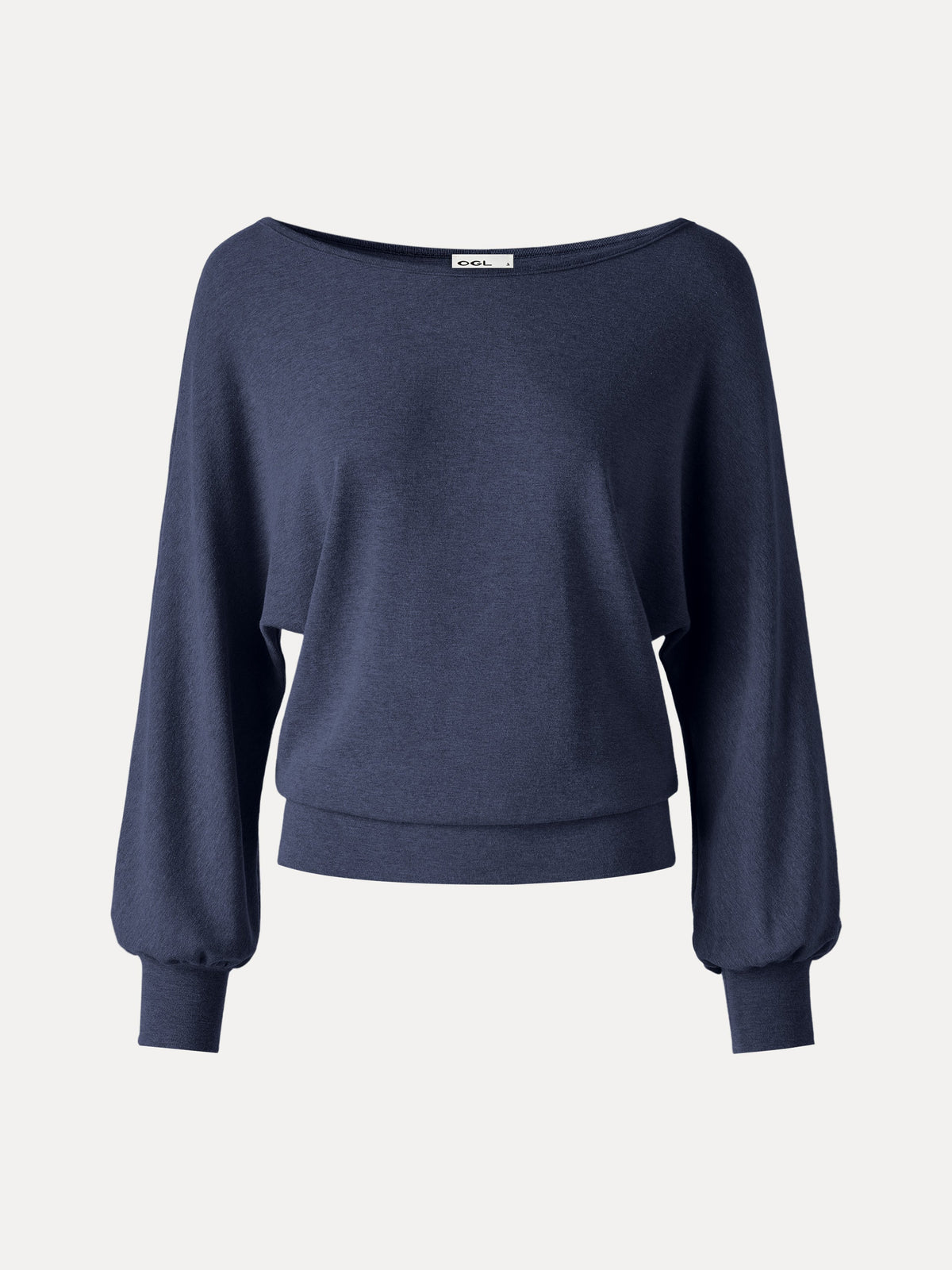 LiteWarm Boatneck Lantern Sleeve Banded Hem Top — original photo 8