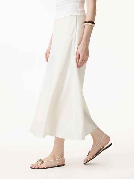 Lyocell-Linen Blend Maxi Flared Pull-On Skirt — original photo 1
