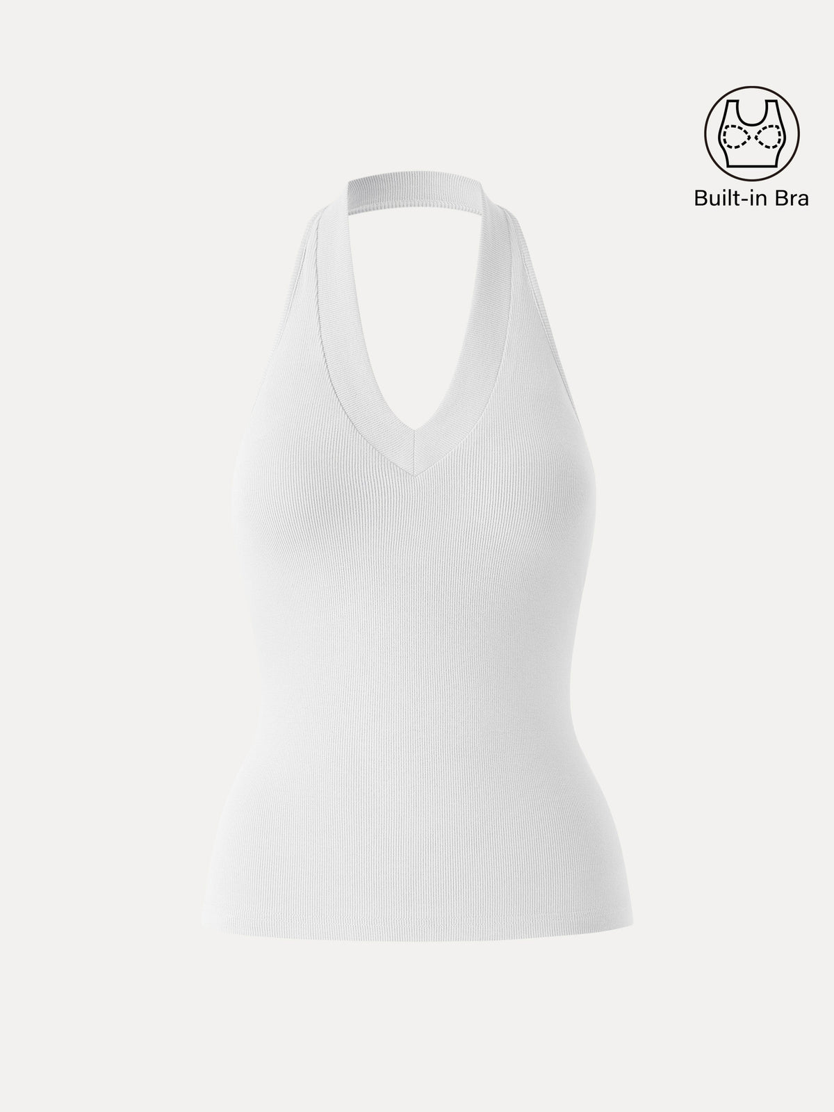 Plantive Halter Neck Open Back Built-In Bra Tank — original photo 8