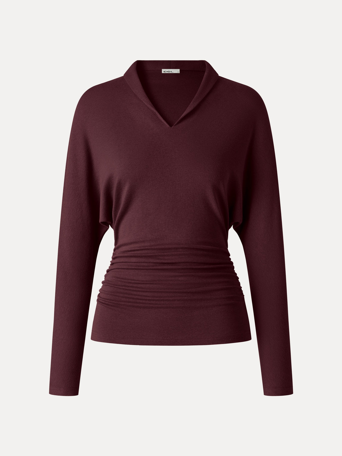 LiteWarm V-Neck Long Sleeve Ruched Top — original photo 12