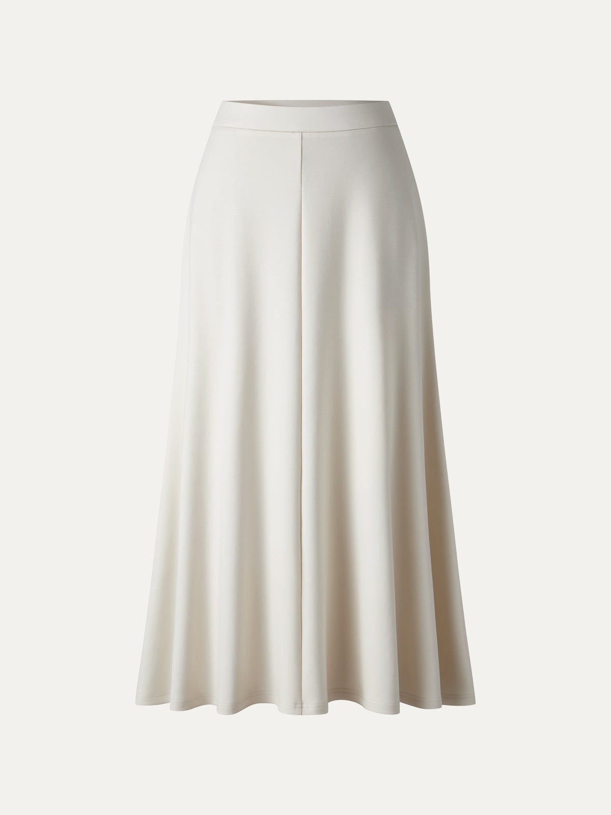 Modal Spacer Knit High-Rise Umbrella Midi Skirt with Pockets — original photo 6