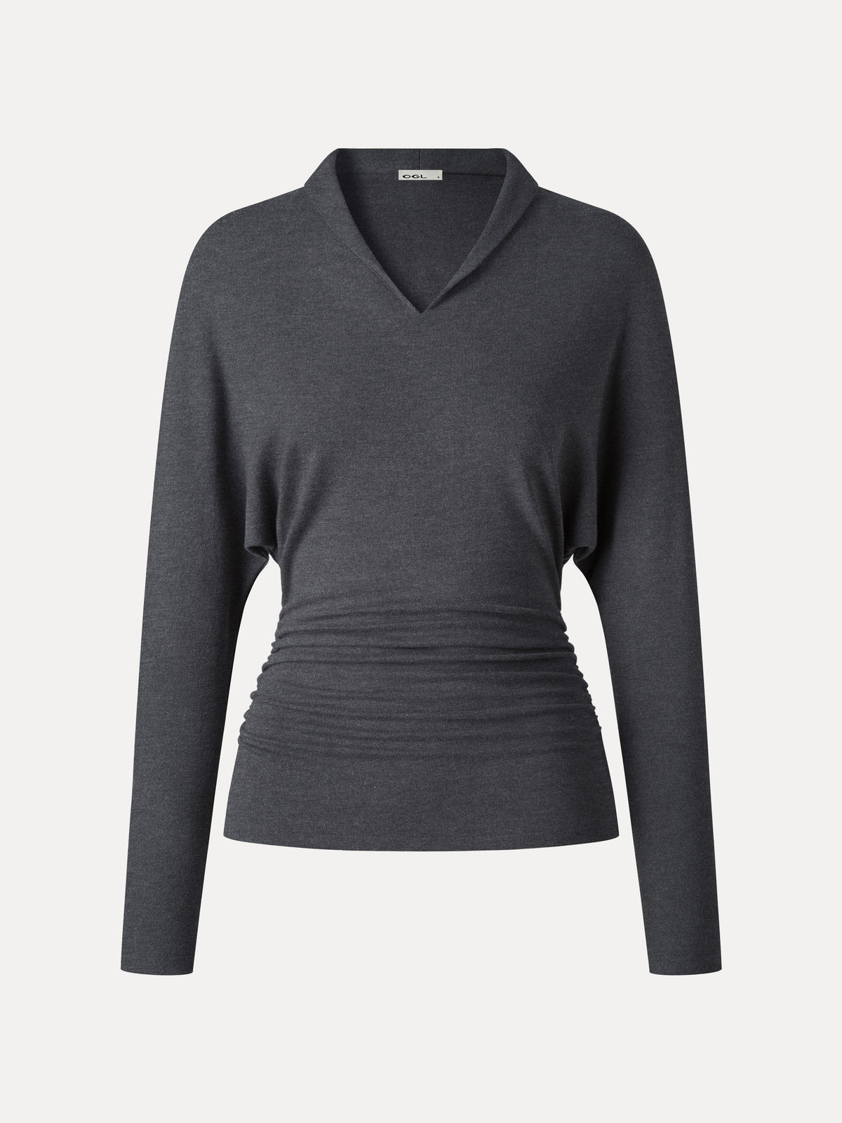 LiteWarm V-Neck Long Sleeve Ruched Top — original photo 10