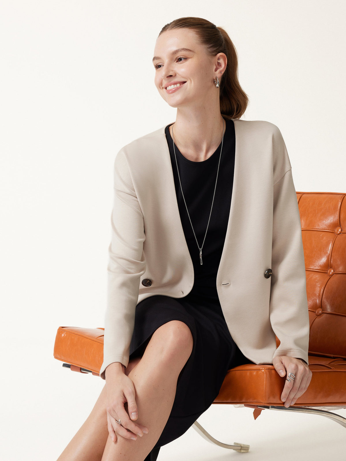 LiteWarm Spacer Knit Long Sleeve Cardigan — original photo 1