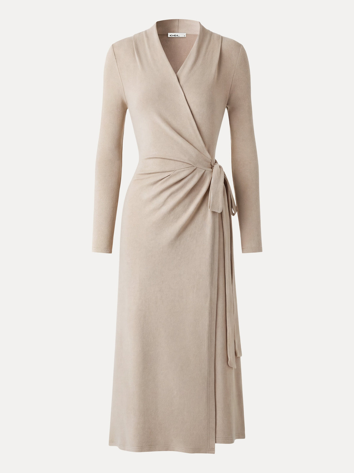 LiteWarm Classic Long Sleeve Midi Wrap Dress — original photo 7