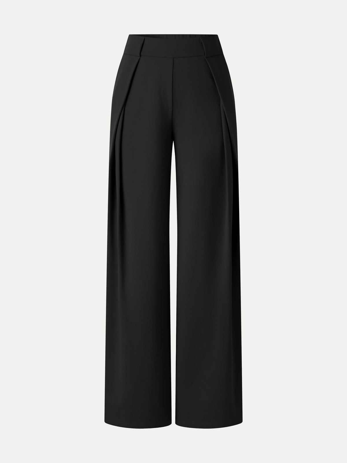 Ponte Mid-Rise  Wide-Leg Tuck Pants with Pockets — original photo 16