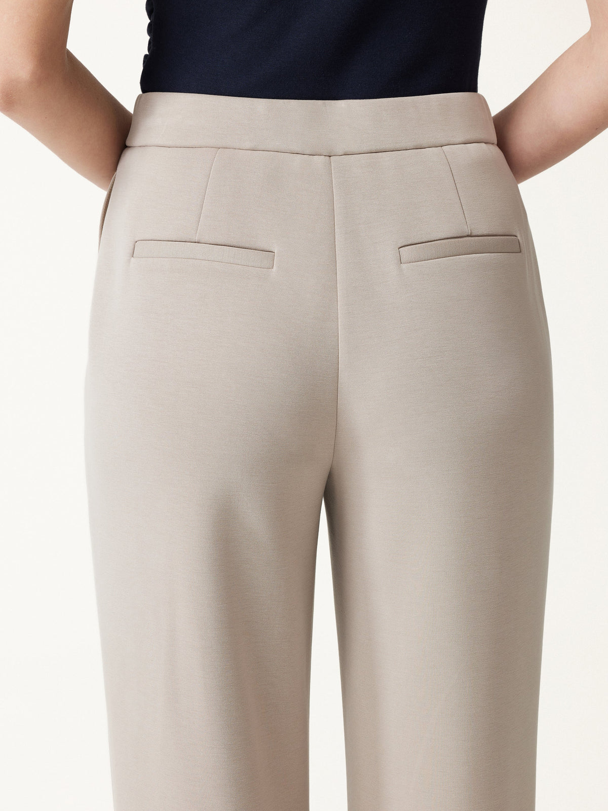 MaxWarm Modal Stretch Fleece High-Rise Straight-Leg Pants with Pockets — original photo 5