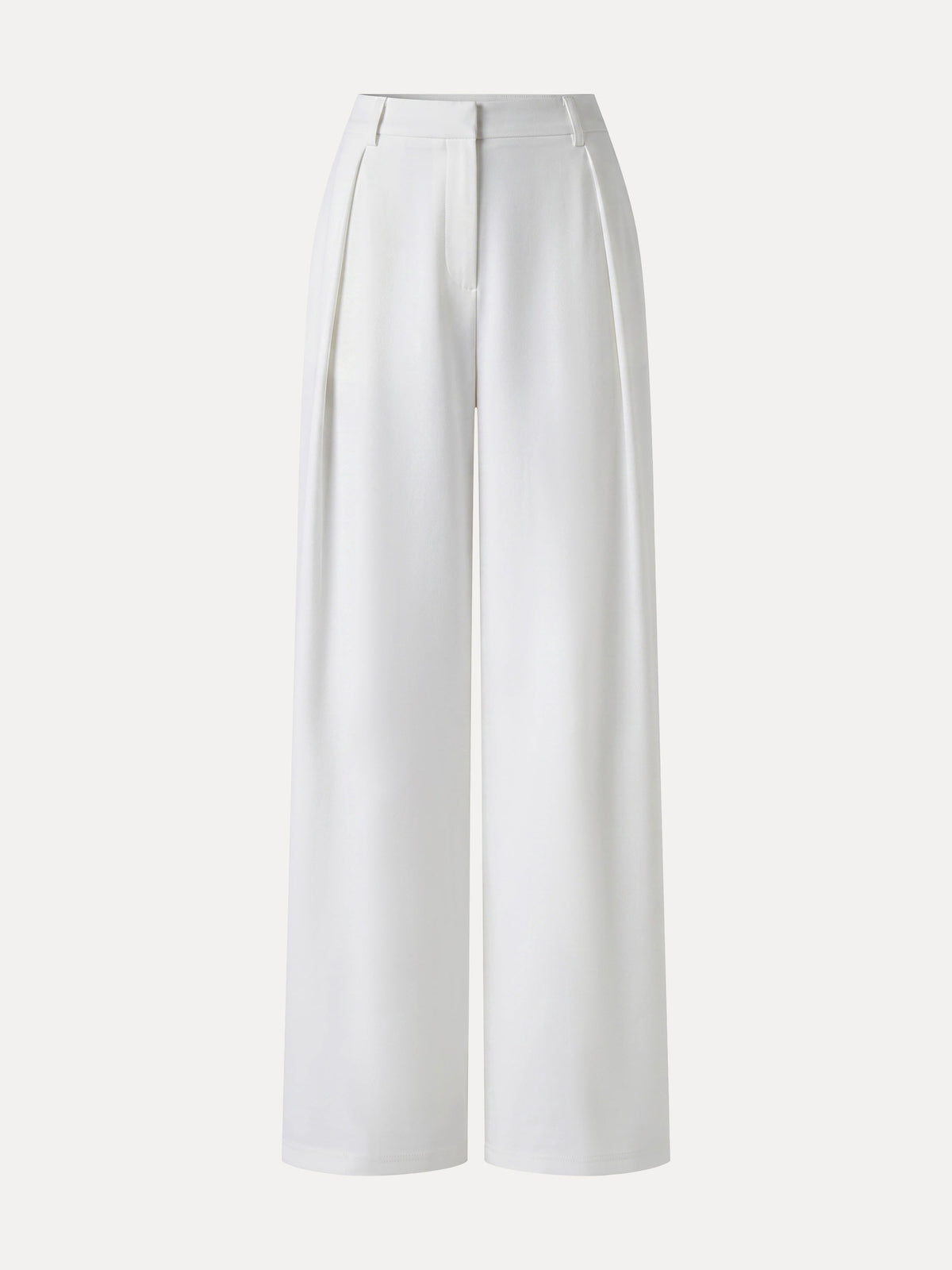 Not-See-Thru High-Rise Wide-Leg Pants with Pockets — original photo 6
