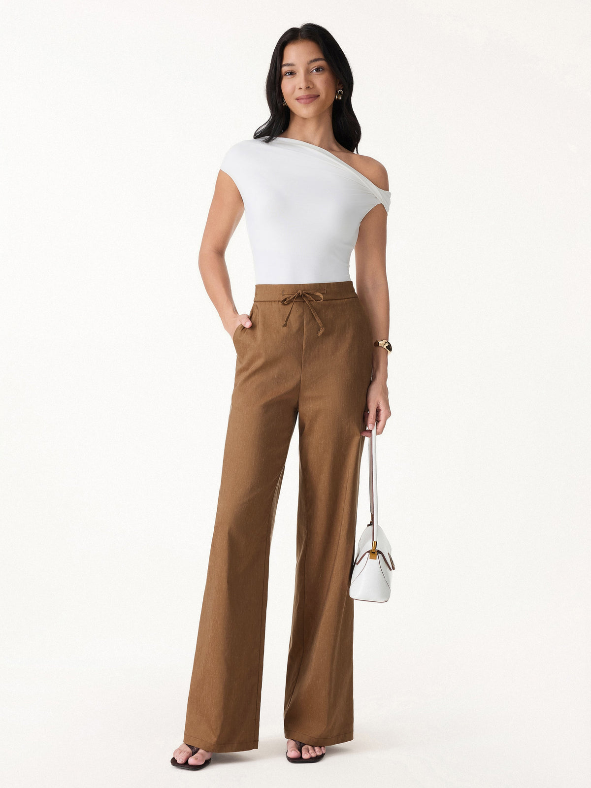 Drawstring Wide Leg Pant with Pockets — original photo 3