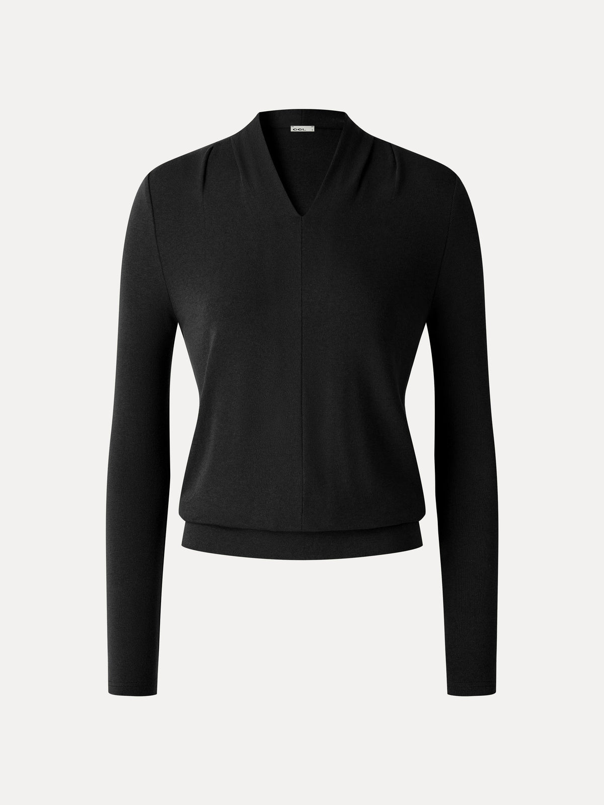 LiteWarm V-Neck Long Sleeve Tucked Shoulder Top — original photo 8