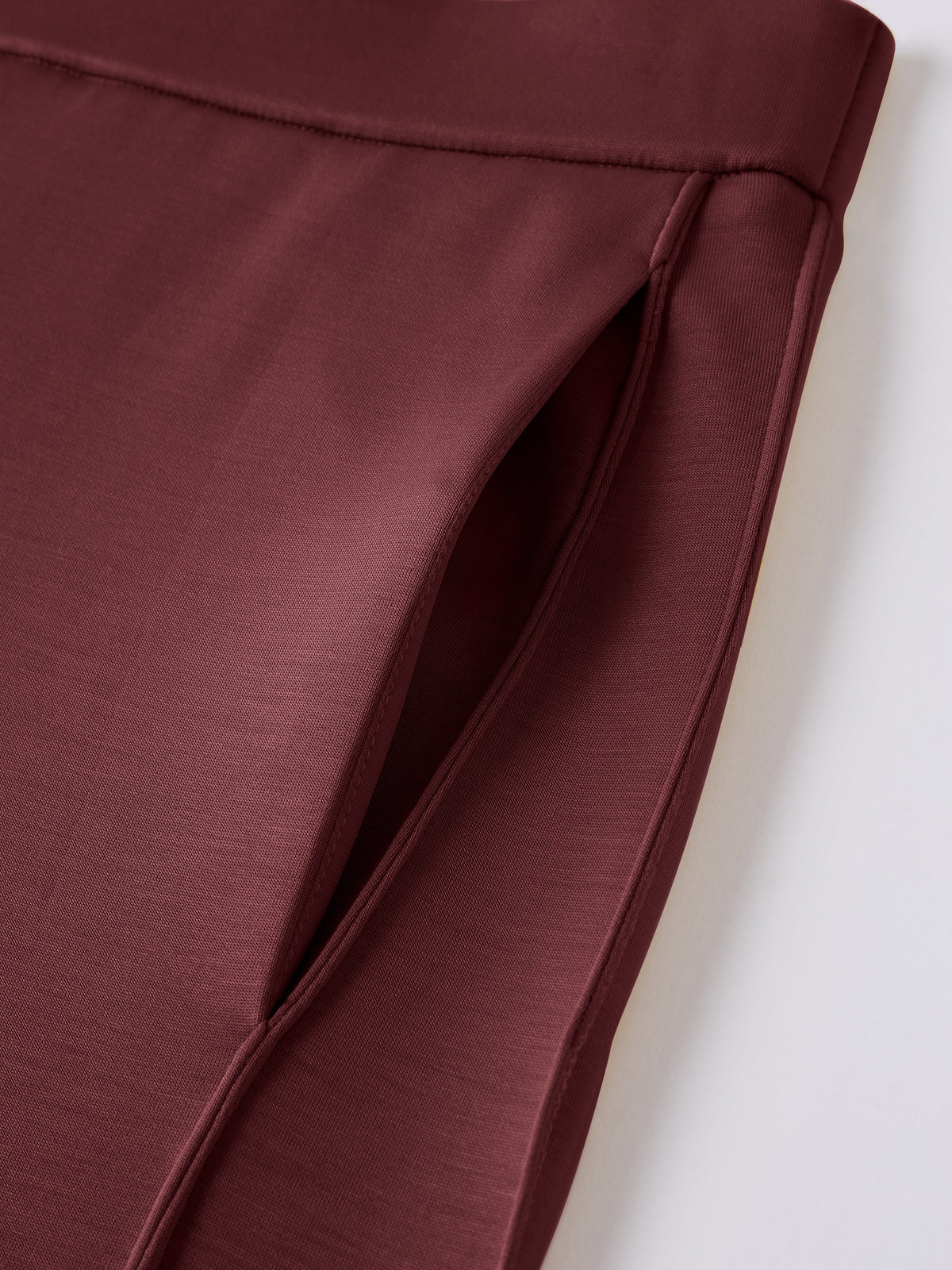 Modal Spacer Knit High-Rise Wide-Leg Pants with Pockets — original photo 9