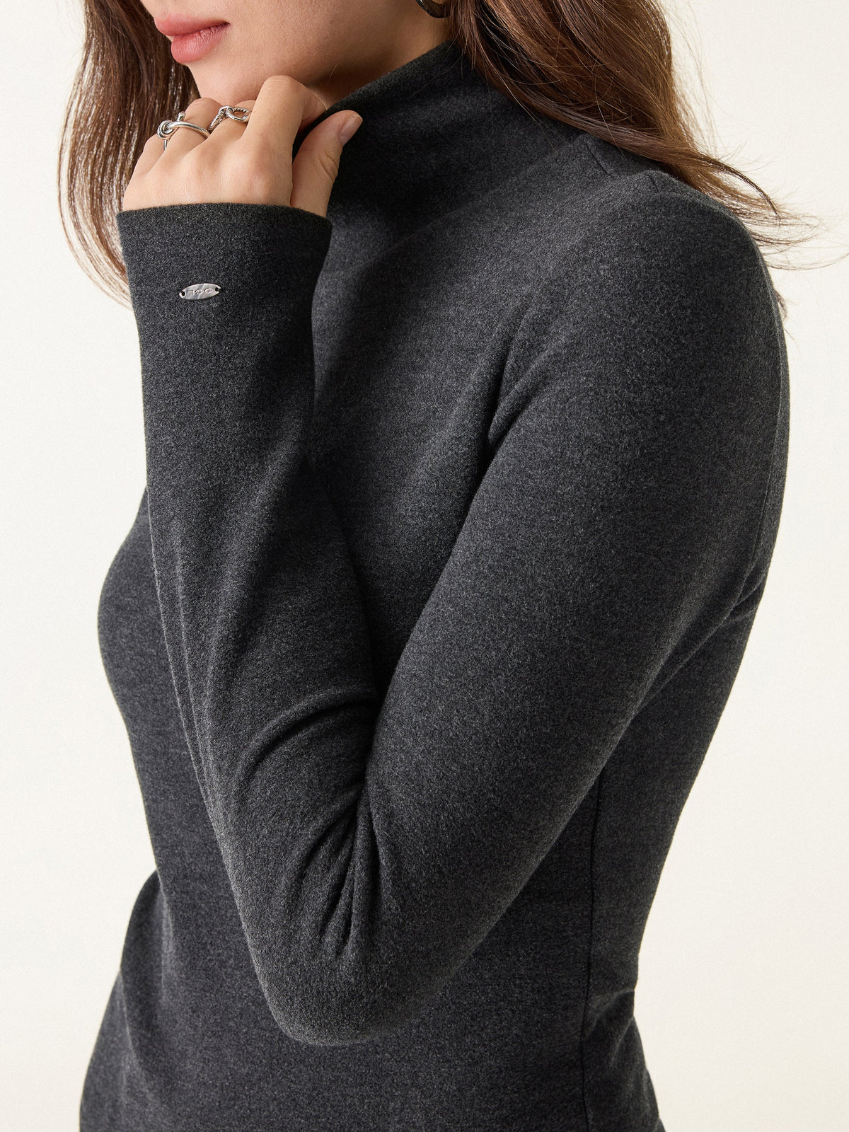 MaxWarm Turtleneck Long Sleeve Built-In Bra Top — original photo 5