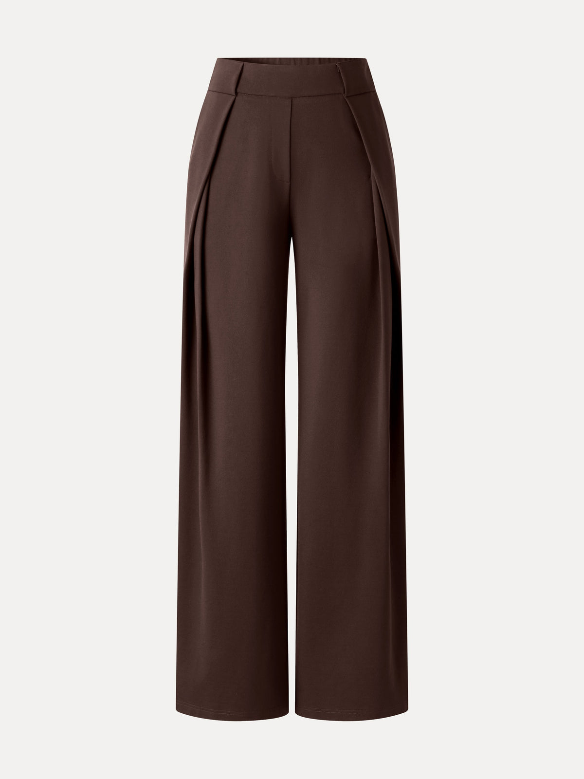Ponte Mid-Rise  Wide-Leg Tuck Pants with Pockets — original photo 12