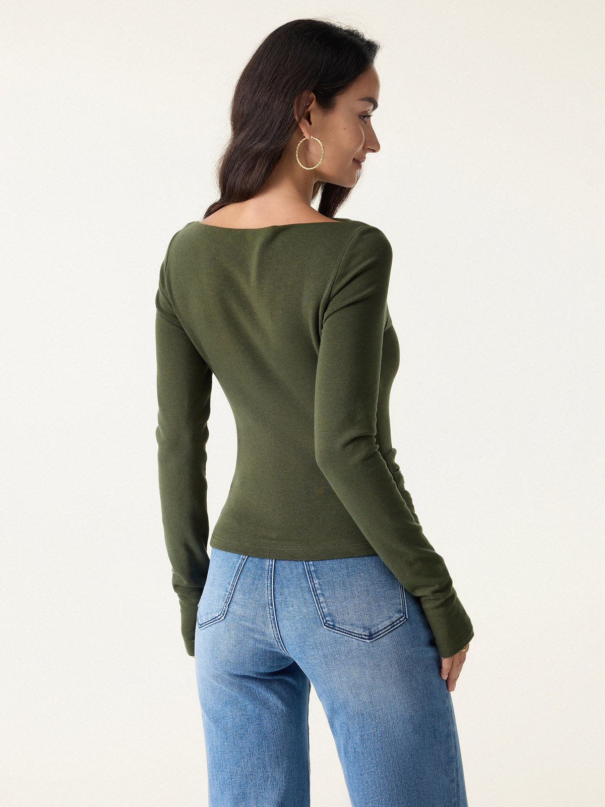 ProWarm Boatneck Side Tucks Asymmetrical Built-In Bra Top — original photo 4