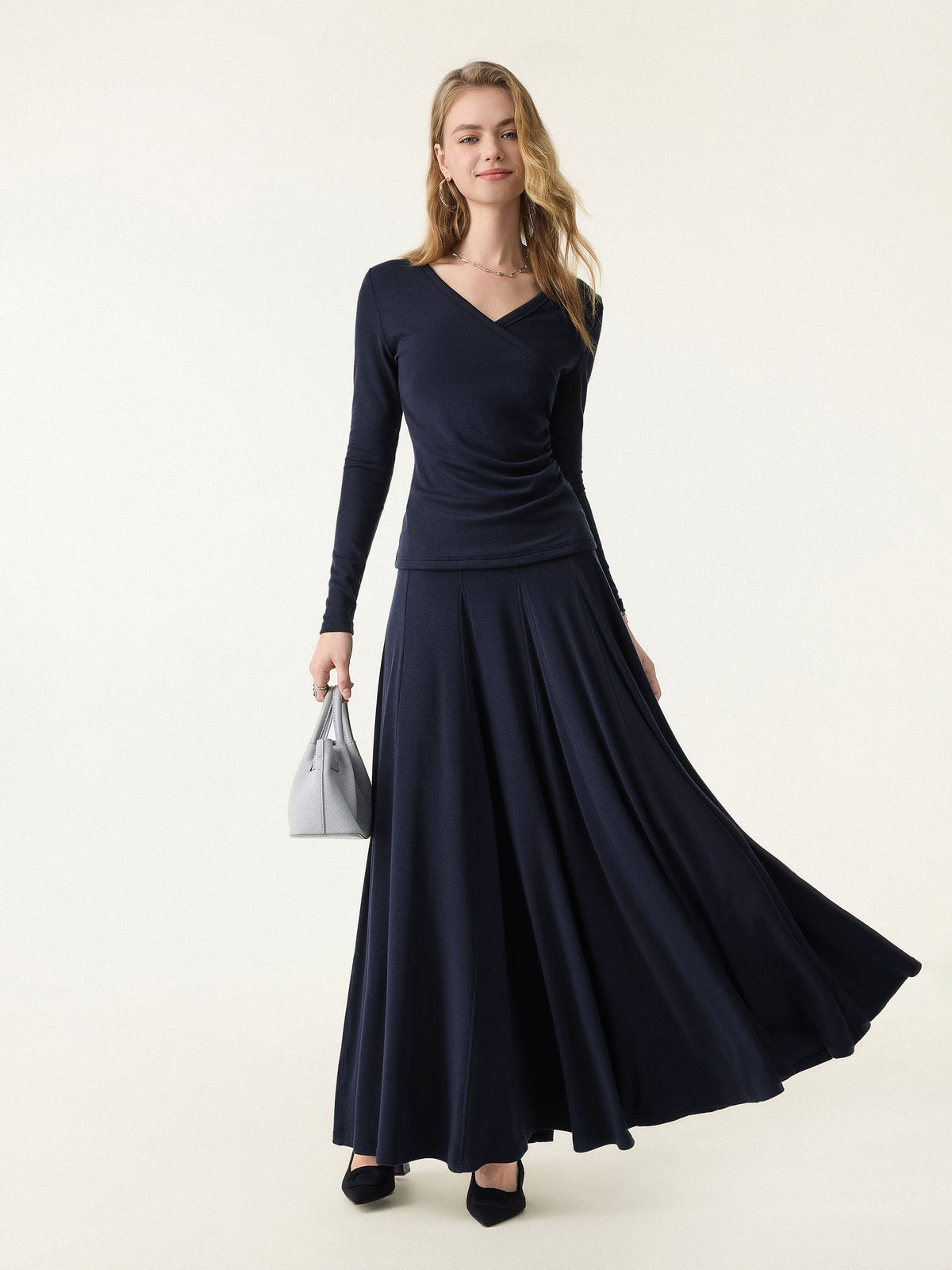 LiteWarm Godet Hem Pull-on Maxi Skirt — original photo 2