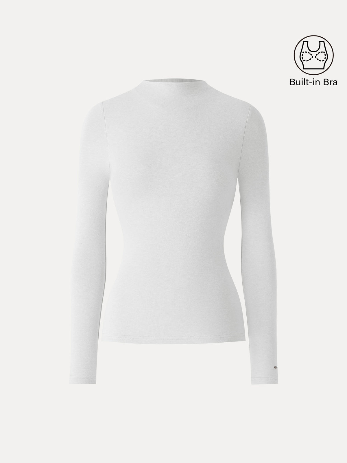 ProWarm Mockneck Long Sleeve Built-In Bra Top — original photo 8
