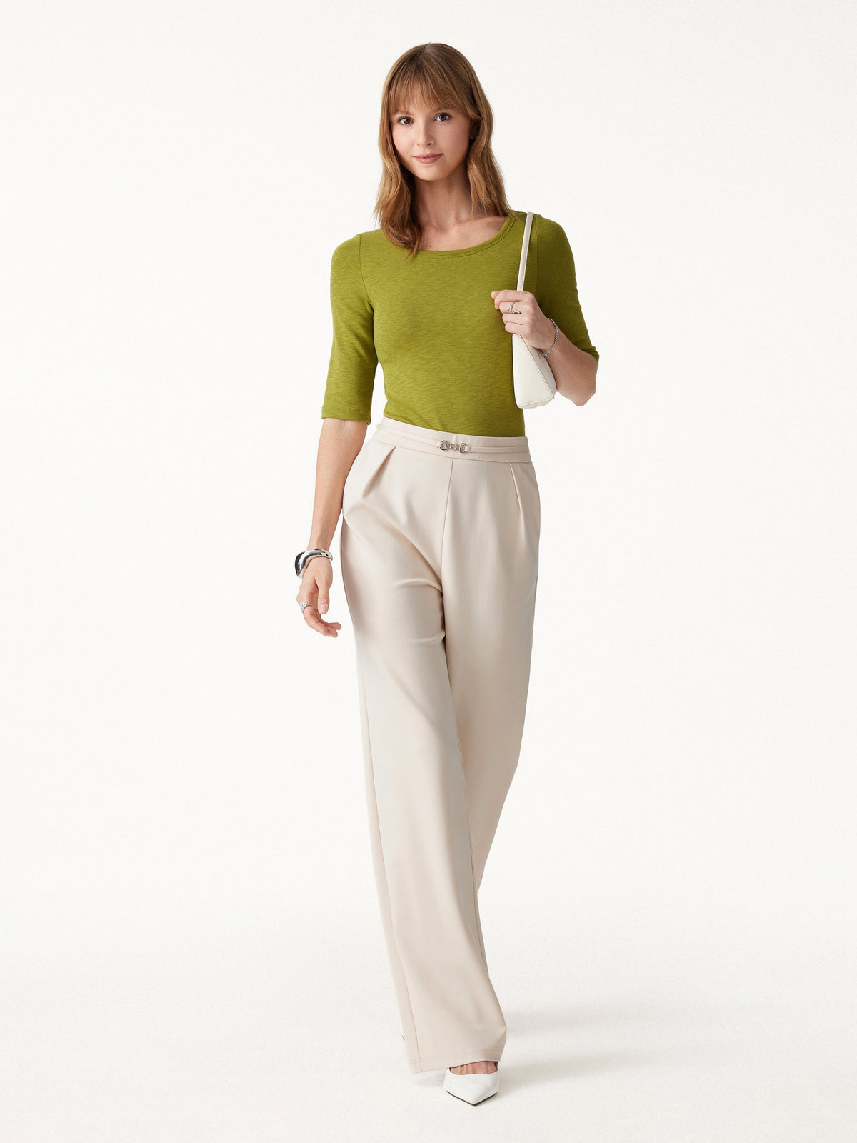 Ponte High-Rise Wide-Leg Pants with Pockets — original photo 3