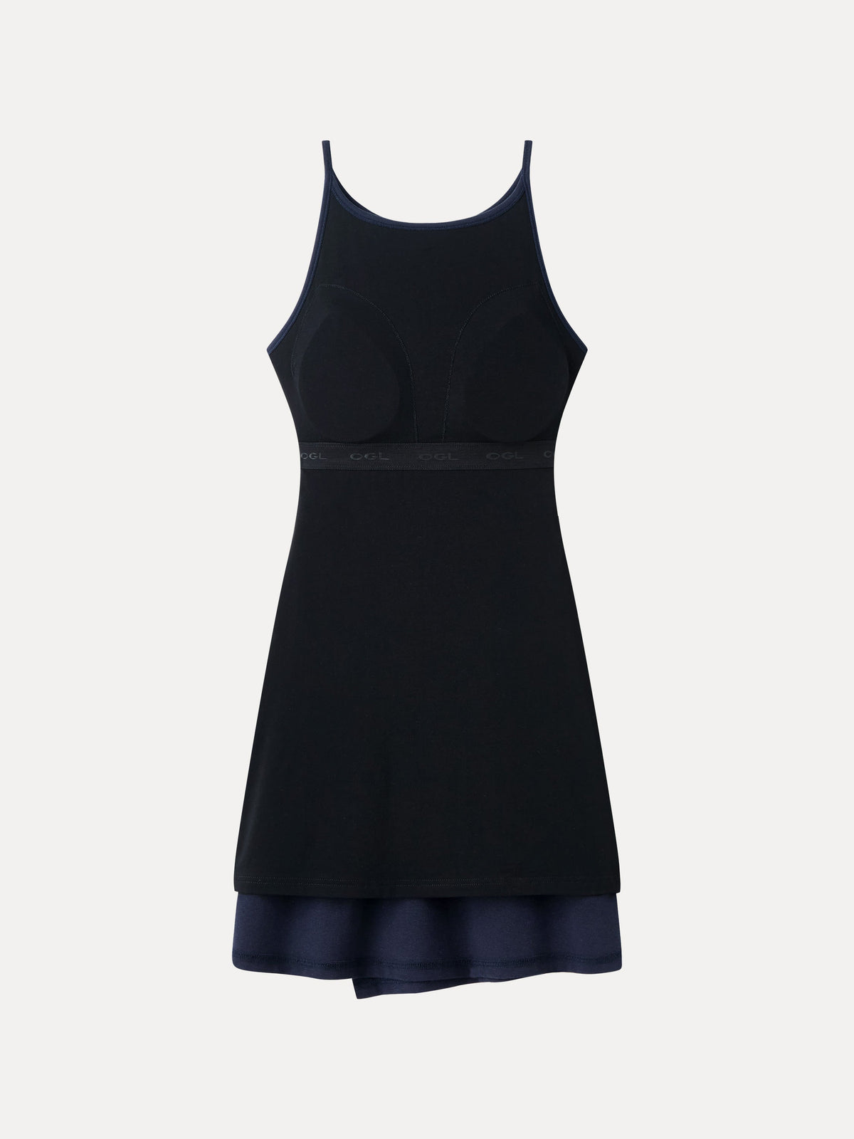 Viscose-Cotton Boatneck Sleeveless Wrap Mini Built-In Bra Dress — original photo 6