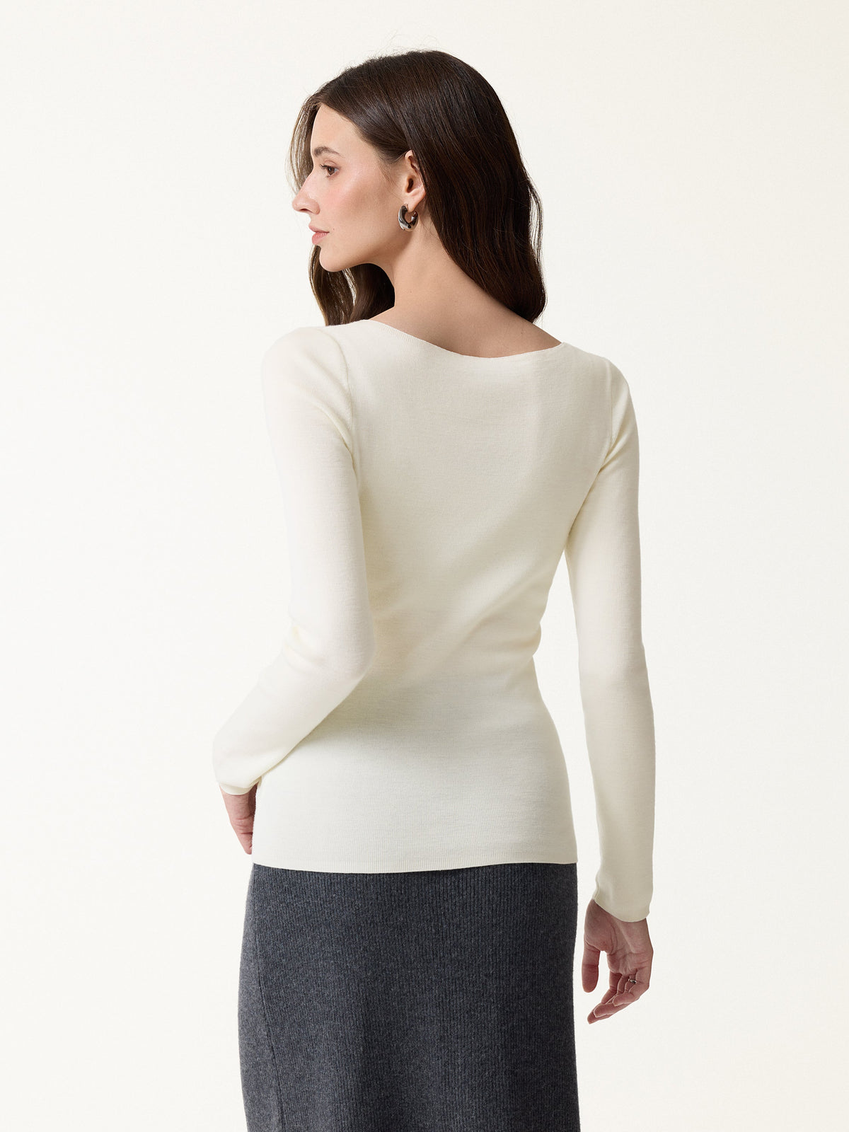 100% Merino Wool Boat Neck Sweater — original photo 4