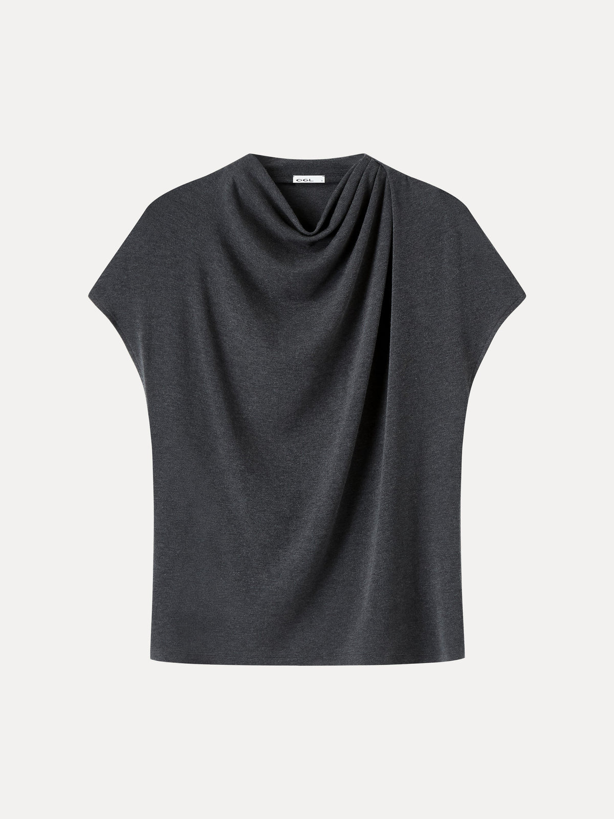 LiteWarm Draped Mock Neck Cap Sleeve Top — original photo 6
