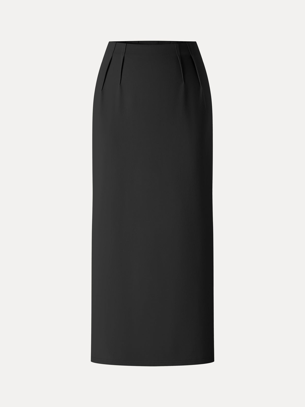 Ponte High-Rise Side-Tuck Column Midi Skirt — original photo 7