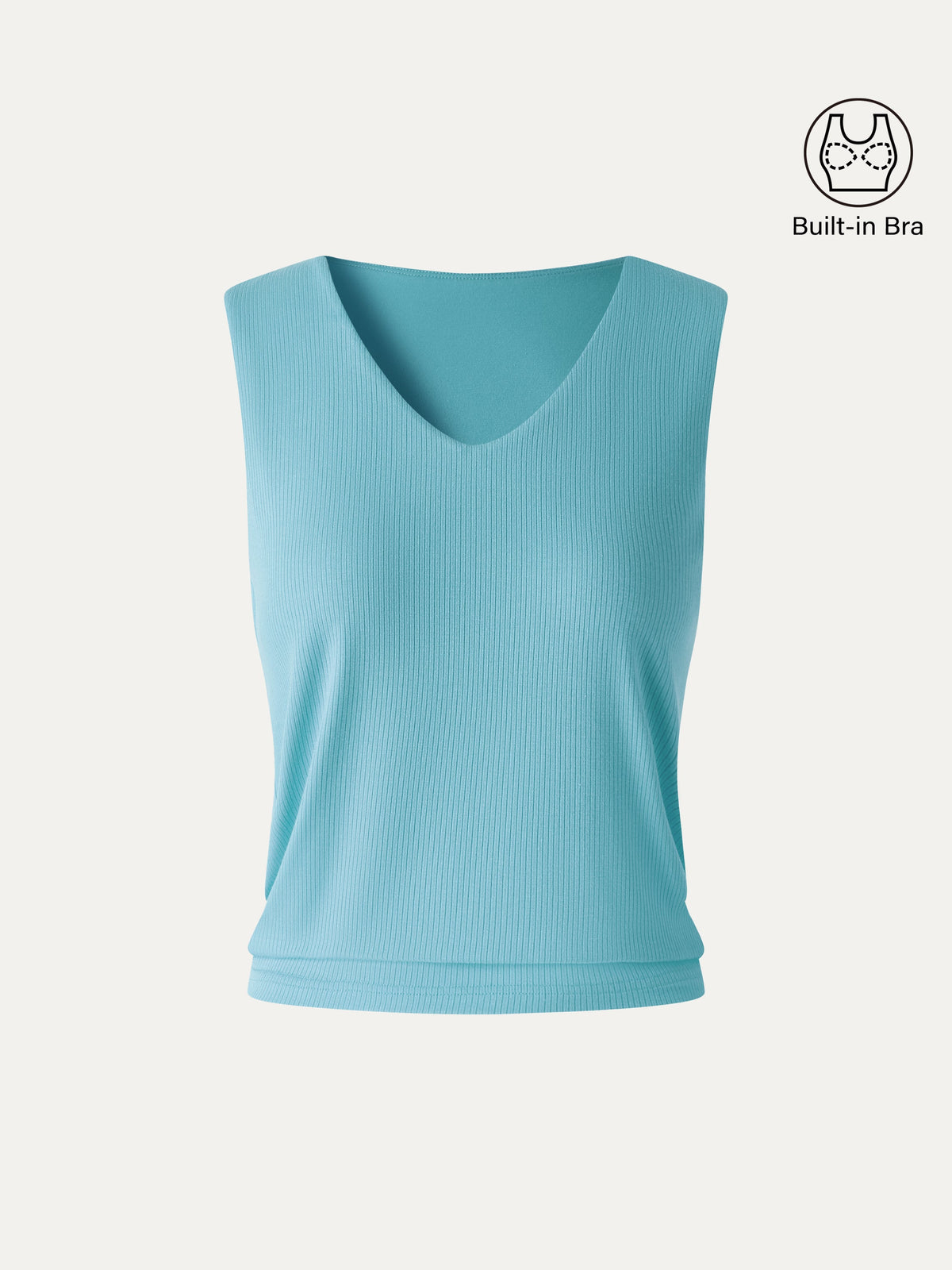 CoolTouch Ease V-Neck Wide Shoulder Built-In Bra Tank — original photo 8