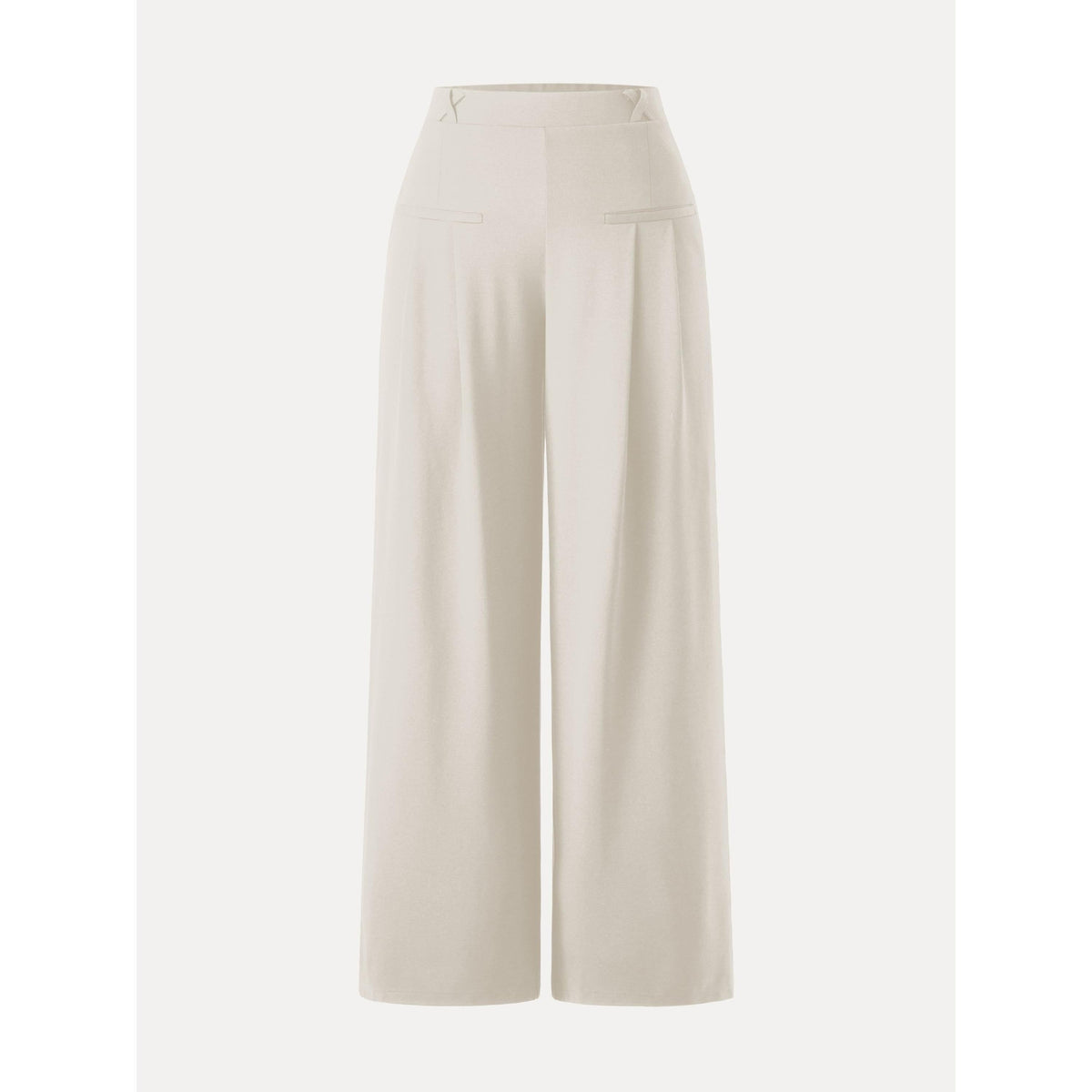 Drapey Bamboo Ponte Mid Rise Wide Leg Trouser with Pockets — original photo 7